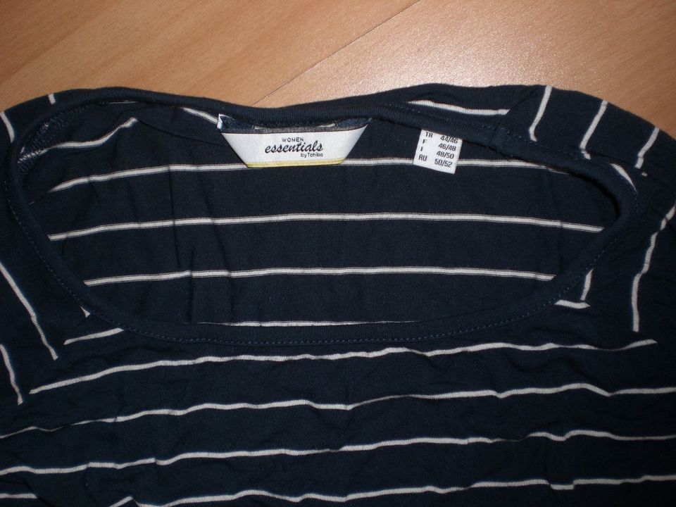 Damen Kurzarm Shirt by Tschibo gestreift Gr. 44/46 in Kamp-Lintfort