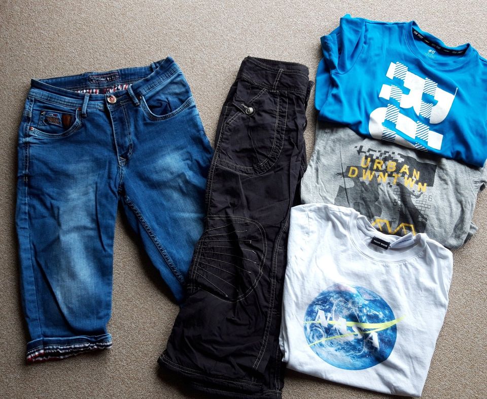 2 Bermuda, 3 T- Shirt, Gr. 158, H&M YOUNG in Falkenstein/Vogtland