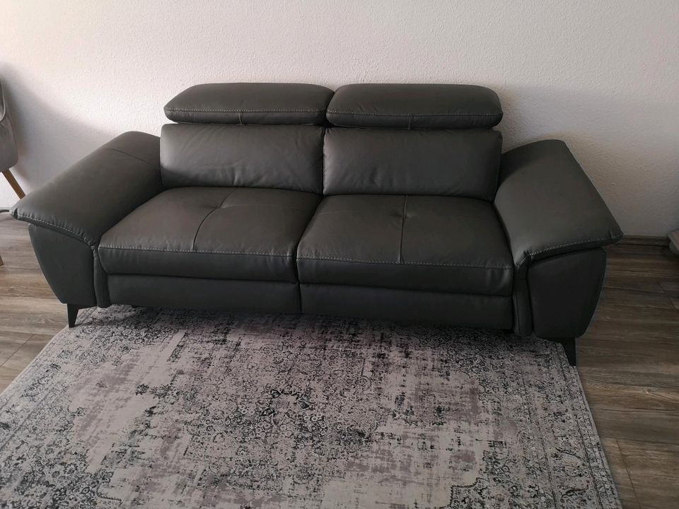 Hochwertiges Leder Funktionssofa 3 Sitze Sofa Couch in Kiel