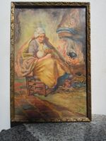 altes Gemälde -Aquarell "Mutter mit Kind " um 1900 sign. Bayern - Altmannstein Vorschau