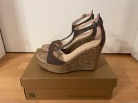 Unisa Sandaletten Sandalen Keilabsatz Pumps Grau Braun Taupe 38 München - Hadern Vorschau