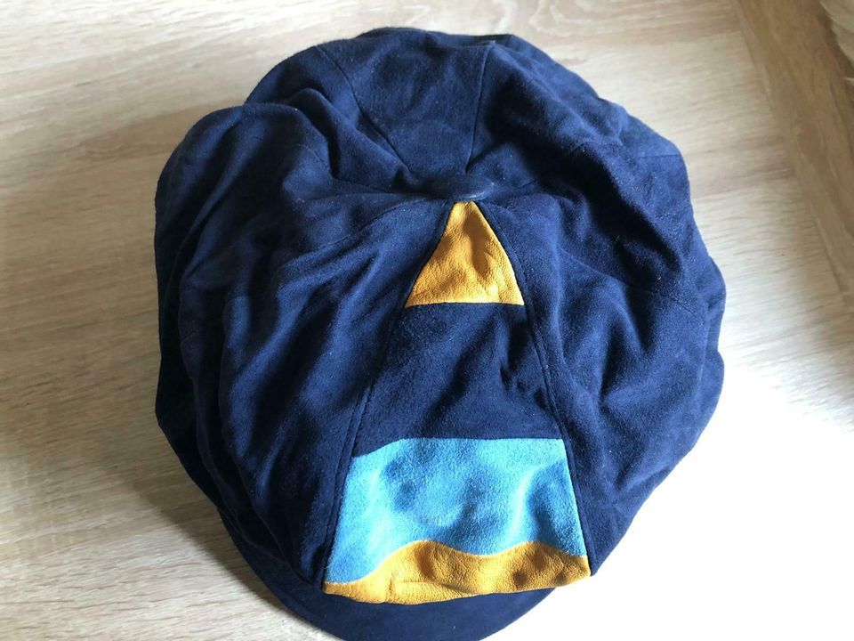 Schirmmütze, Kappe Leder dunkelblau mit farbigen Akzenten in Bedburg-Hau