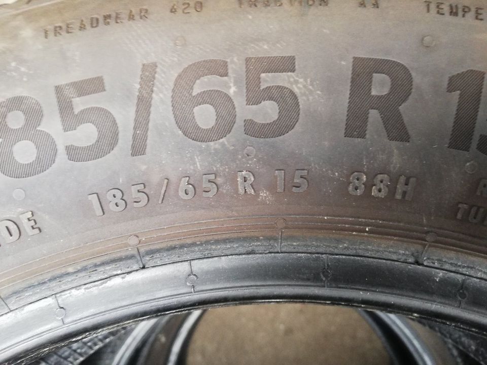 4x 185/65R15 88H Continental Sommerreifen DOT 40/20 (D381) in Belm