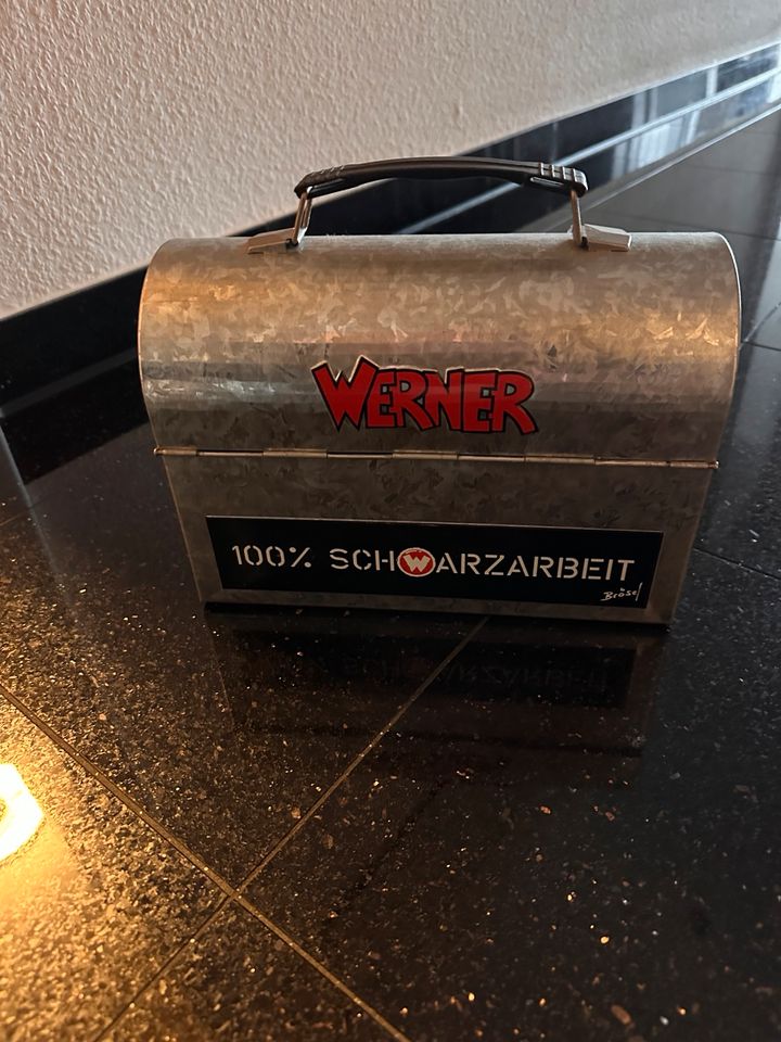 Werner - 100% Schwarzarbeit Brotdose Lunchbox Metall 2002 rar in Oldenburg
