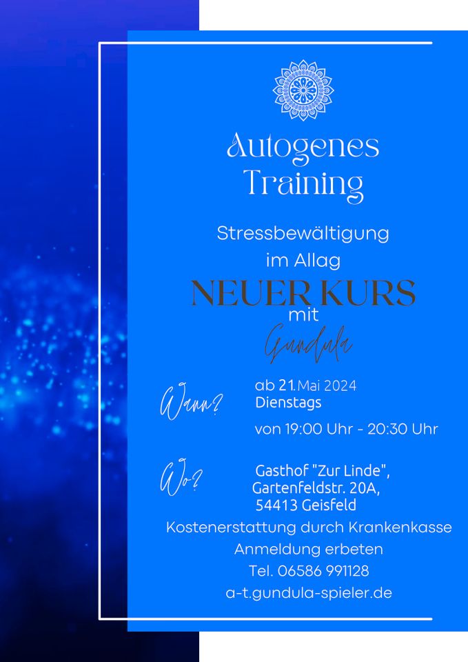 Autogenes Training Kurs "Stressbewältigung im Alltag" in Geisfeld in Rascheid