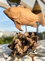 Fisch Karpfen aus Hartholz - auf Wurzelholz Fuß - handarbeit - Nordrhein-Westfalen - Oer-Erkenschwick Vorschau
