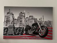 Motorrad Bild Rockabily Leinwand New York Blickfang 120x80cm Niedersachsen - Burgdorf Vorschau