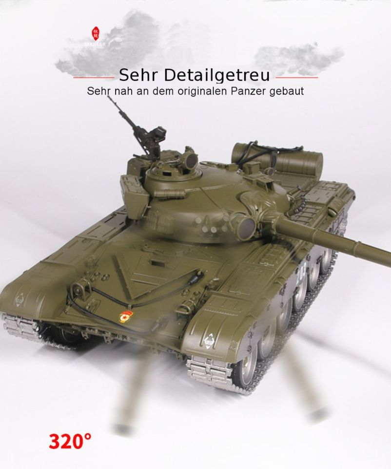 Heng Long RC Panzer Russicher T-72 V7.0 PRO-Modell 1:16 Metallket in Idar-Oberstein