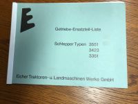 Eicher Ersatzteil Liste alt, Sammlerstück Bayern - Weißenburg in Bayern Vorschau