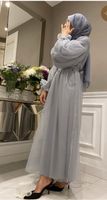 Neu Tesettür Abiye Elbise Grau Tüll Abikleid Abendkleid Hijab Hessen - Babenhausen Vorschau