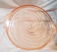 Retro! Tortenplatte aus Glas apricotfarben ca 28,5 cm Durchm. Saarland - Perl Vorschau