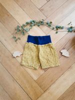 Senfgelbe Musselin Shorts, Handmade, Größe 92/98 Berlin - Lichterfelde Vorschau