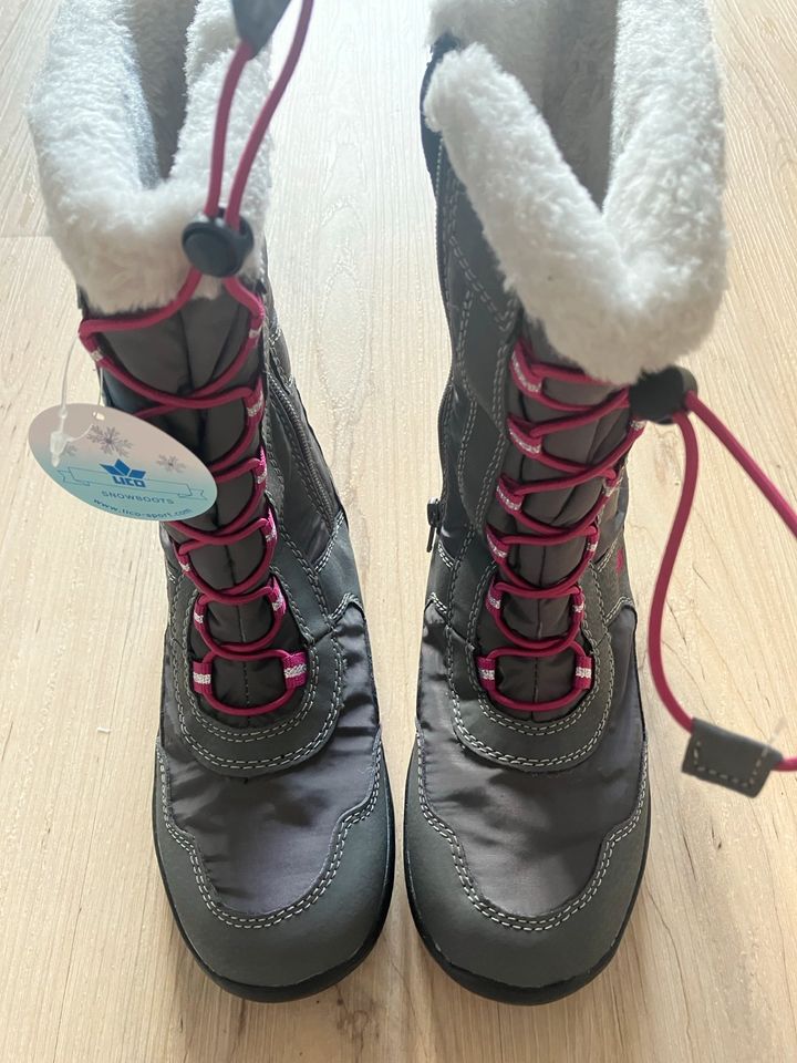 Mädchen Stiefel Lico neu grau pink Fell in Leipzig