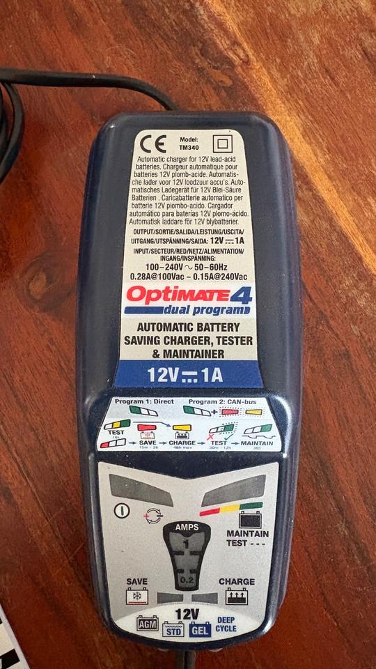 tecMATE Optimate 4 Ladegrät f. 12V Batterien, Motorrad, Quad usw. in Rohlstorf 