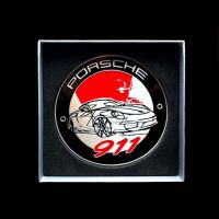 original Porsche 911 Plakette Grill Badge für Kühler Jubi limited Bayern - Hallbergmoos Vorschau