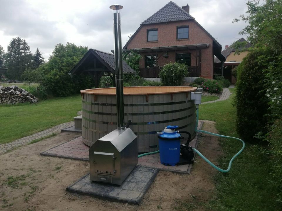 Ofen 28 KW für Pool Wasser erwärmung Edelstahl 316 Holzofen IBC in Hüllhorst