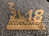 Geldgeschenk 18 Geburtstag Holz Deko Geschenk Sachsen-Anhalt - Möser Vorschau