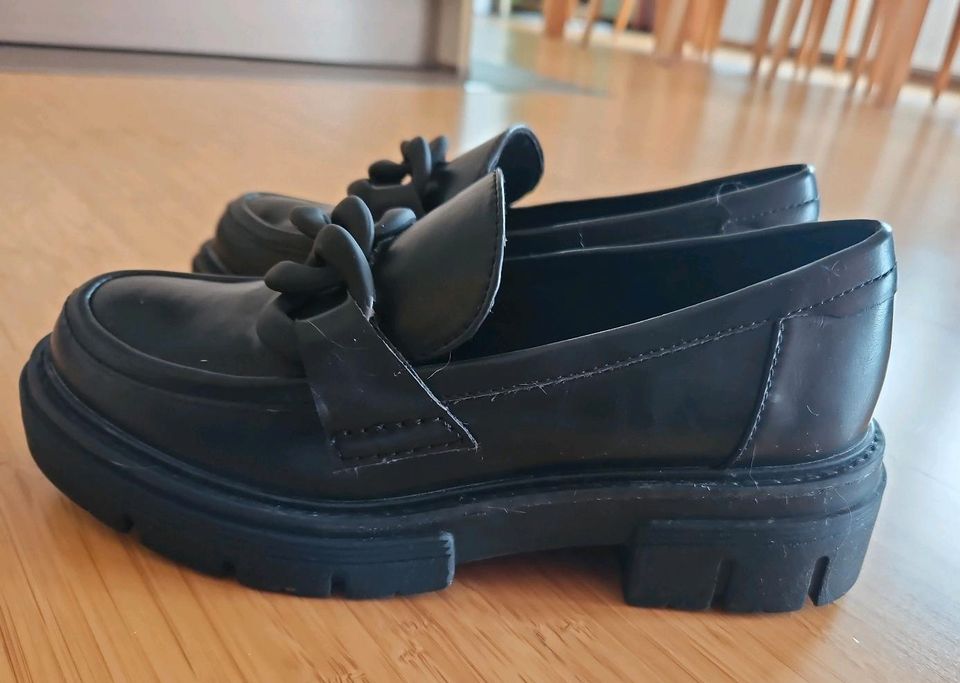 Marco Tozzi Plateau Loafer, Gr. 37, schwarz in Zerf