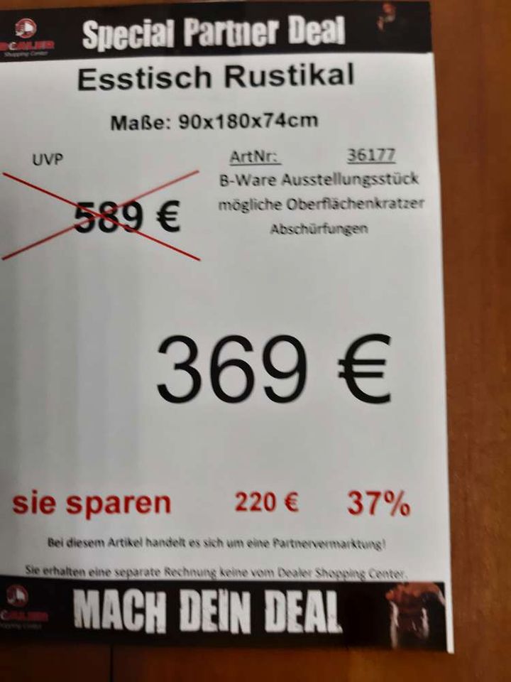 Esstisch / Tisch  / Holztisch statt 589€ in Zeitz