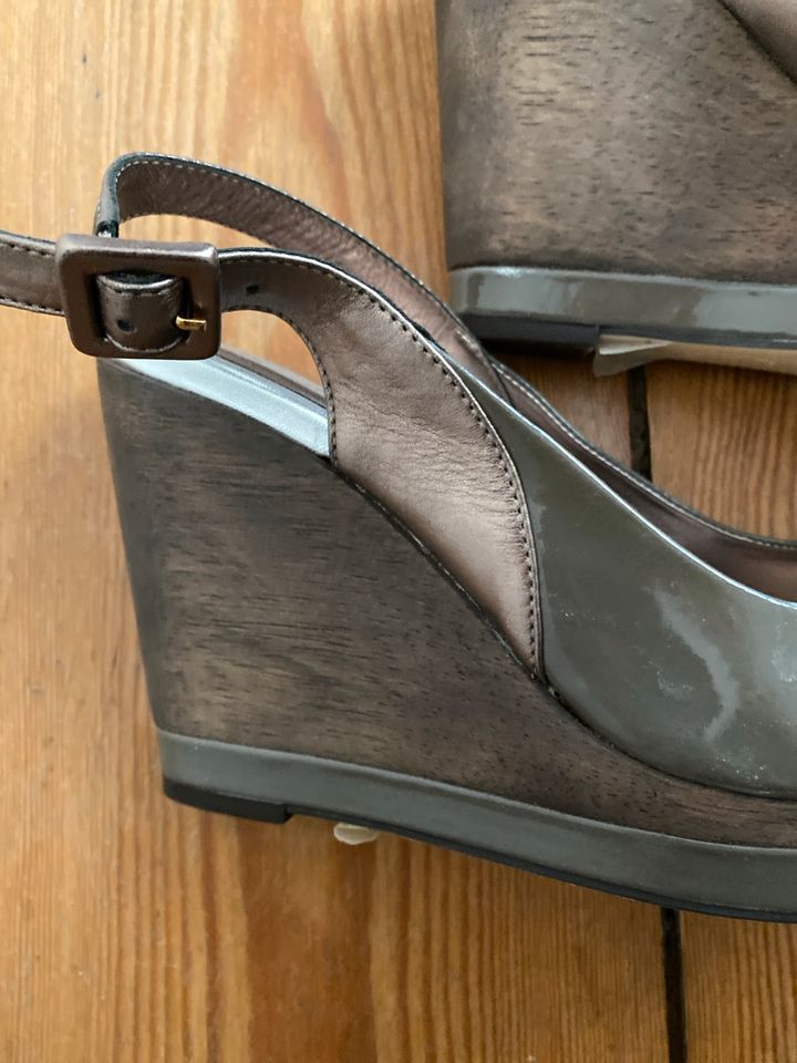 Boden Plateau Sandale Pumps - Silber Bronze Grau Braun - Gr 39 in Berlin