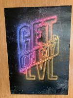 Poster „Get on my LvL“ mit Unterschrift von Monte Bayern - Herrieden Vorschau