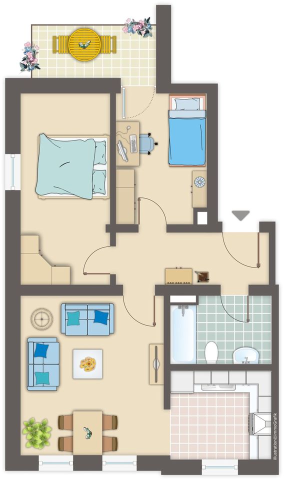 sofort verfügbar: geräumige 3-Raum-Wohnung mit Balkon in Zwickau