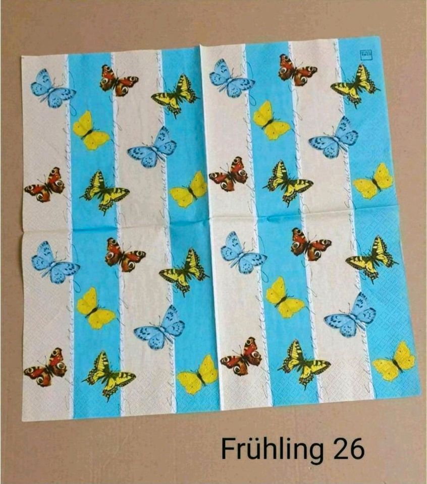 ⭕️ 0,20€ Servietten Schmetterlinge Gartenzwerg Frühling kleine in Leipzig