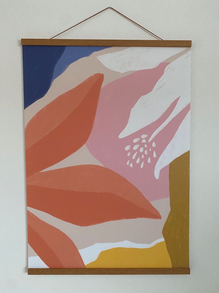 Poster abstrakt Blumen bunt 50x70cm in Höchstädt a.d. Donau