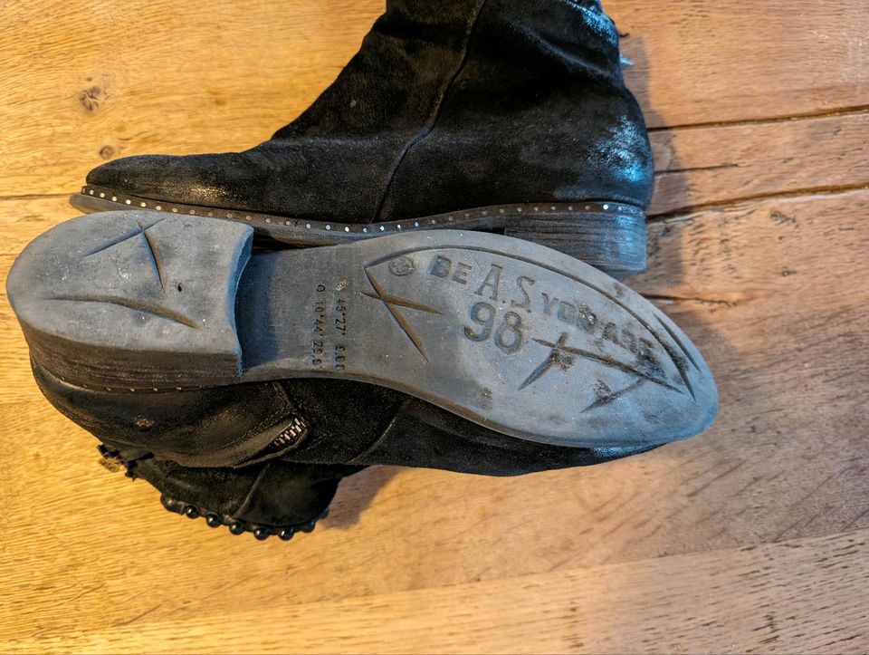 Gebrauchte AS98 Stiefelette in schwarz Größe 39 Wildleder in Neu-Isenburg