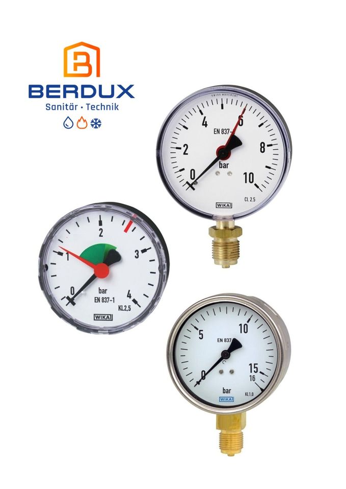 Manometer Heizung Druckanzeige Rohrfedermanometer 2,5 - 25 bar in  Nordrhein-Westfalen - Solingen