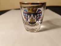 Souvenir Andenkenglas Schnapsglas Warstein Sauerland Goldrand Nordrhein-Westfalen - Paderborn Vorschau