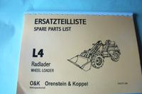 O&K-L4 Radlader -Ersatzteilliste- (1970-1978)Ausführung Hessen - Limburg Vorschau