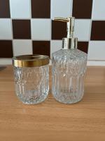 Seifenspender Set Glas Gold Bad Baden-Württemberg - Karlsruhe Vorschau