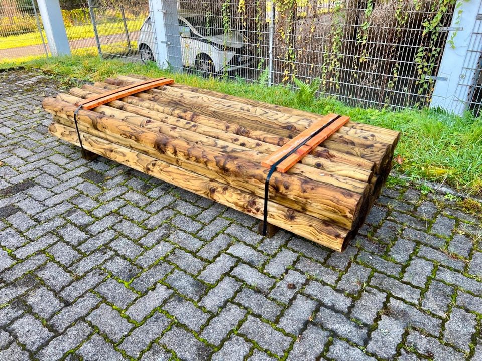 Palisade Rundholz Schneefangholz Stangen Holz - 12 x 300 cm - KDI in Lennestadt