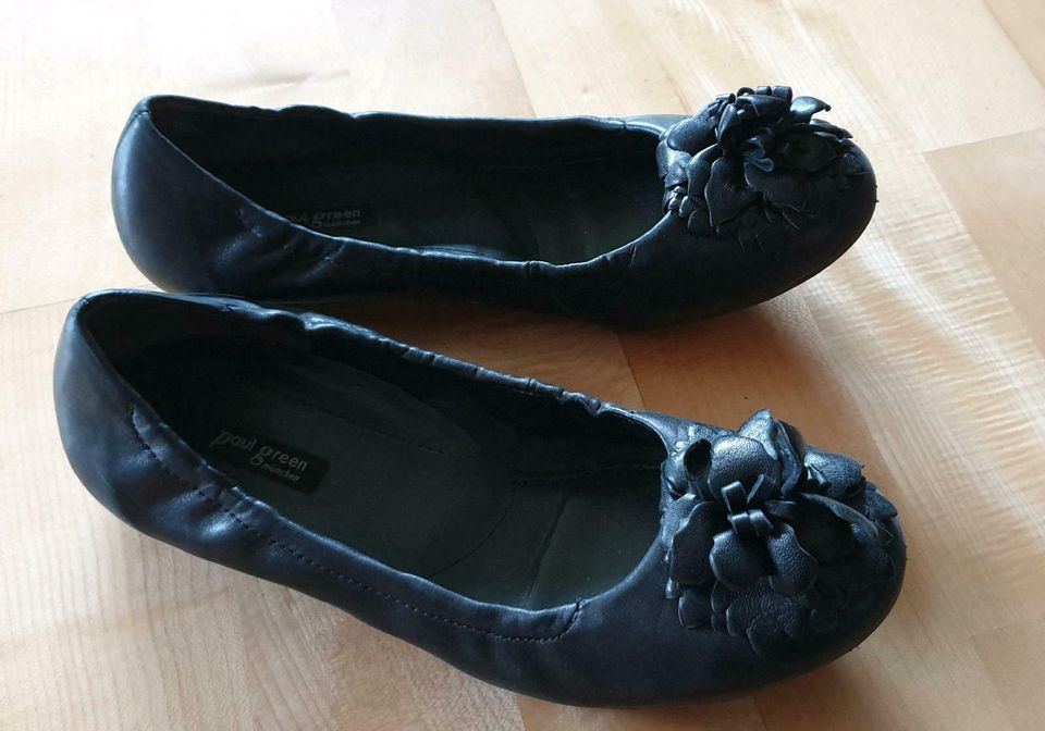 paul green *schicker Ballerina Schuh mit Blume*  Größe 38 schwarz in Sulzbach a. Main