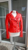 BIKERJACKE Rot 40 L ❤ Jacke Damen Biker Kunstlederjacke Biker Bayern - Pöttmes Vorschau