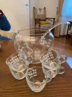 Bowle-Schale mit 5 Gläsern und Schöpfkelle aus Glas Rheinland-Pfalz - Bendorf Vorschau