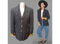 Vintage Italien Leinen Blazer Seide Barock Muster Jacke Gehrock M Leipzig - Leipzig, Zentrum-Nord Vorschau