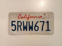 Original Car Plate USA California Baden-Württemberg - Remchingen Vorschau