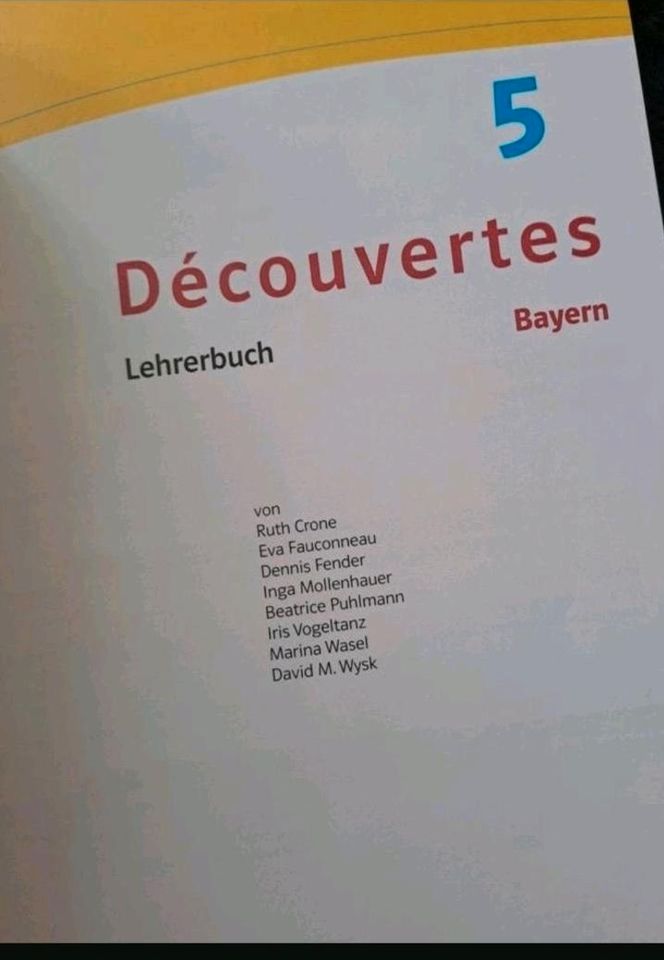 D'ECOUVERTES LEHRERBUCH 5 Gymnasium Bayern 10.Klasse in Velburg