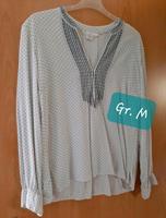schöne H&M Bluse creme weiss blau Gr. 38 M Hemd Shirt Bayern - Freilassing Vorschau