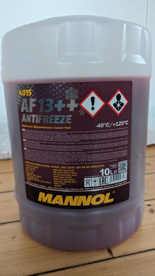 10 Liter Mannol Kühlerfrostschutz AF13 für TL774J TL774G MB 326.0 in Hemer