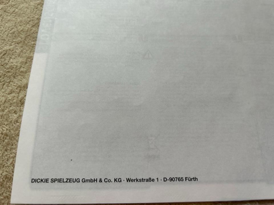 Original Anleitung Dickie RC Porsche Diesel Super DIN A4 in Stuhr
