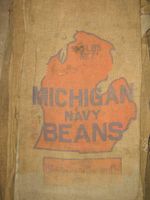 bedruckter Jute-Sack -> Bohnen USA Michigan Navy Beans Bayern - Hollstadt Vorschau