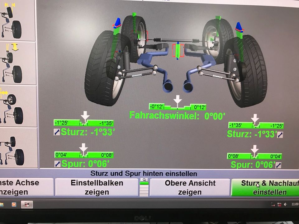 Achsvermessung Quick Check (Ermittlung der aktuellen Werte) in Jettingen-Scheppach