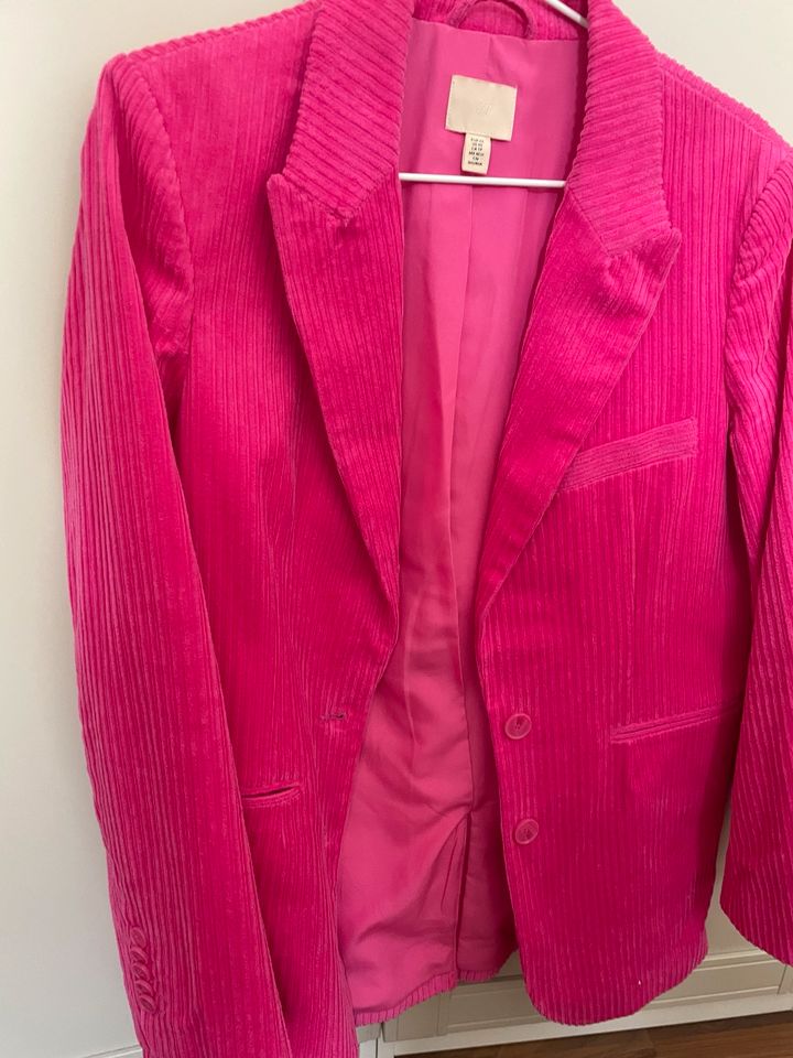 H&M Blazer Zara cord pink in Düsseldorf
