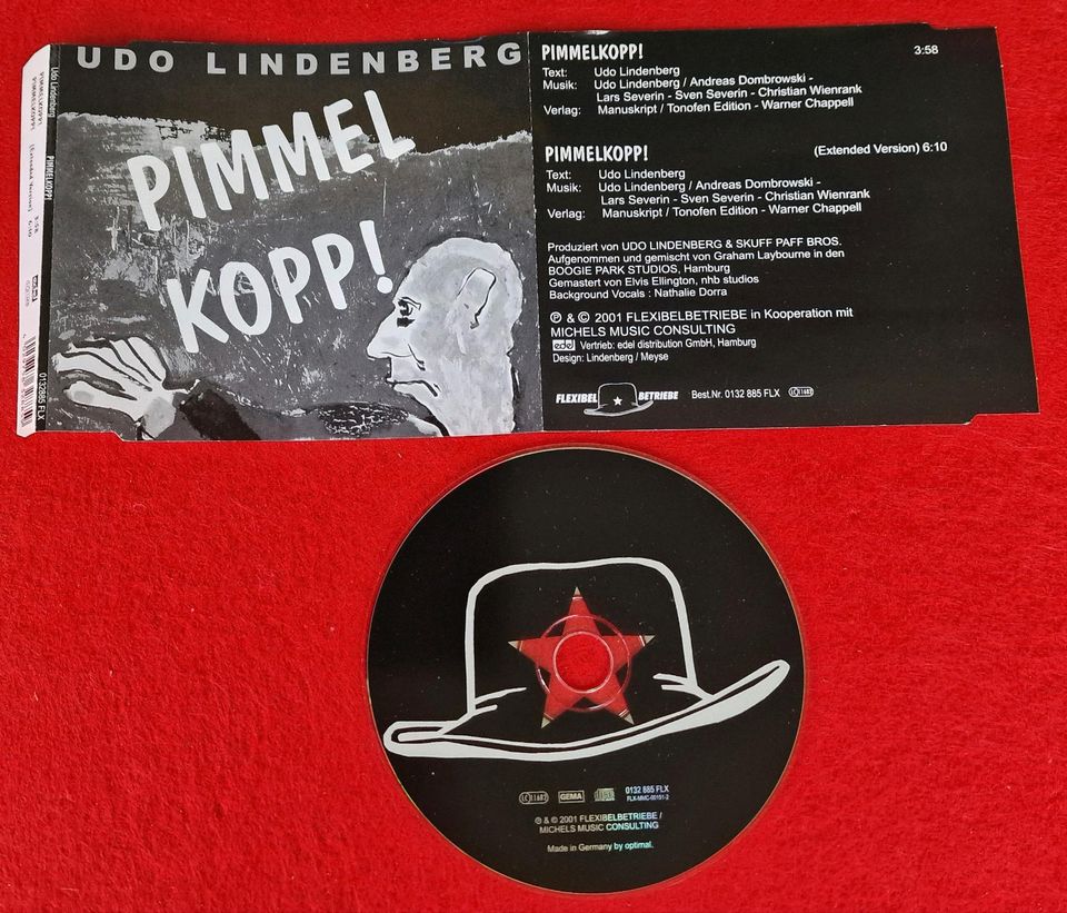 Udo Lindenberg pimmelkopp maxi cd singels edel distribution GmbH, in Köln