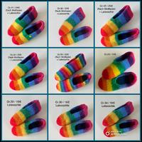 Dicke Regenbogen Filzpuschen Filzpantoffeln inklusive Latexsohle Niedersachsen - Uelzen Vorschau