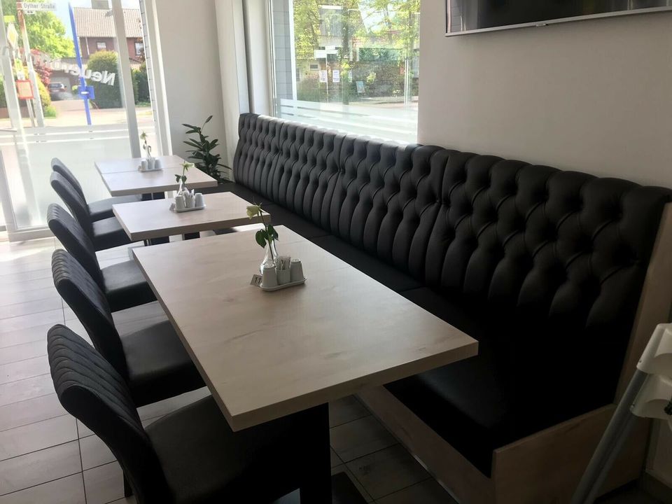 Sitzbank,Eckbank,Cafémöbel,Loungeinrichtung,Eiscafé,Gastronomie in Mülheim (Ruhr)