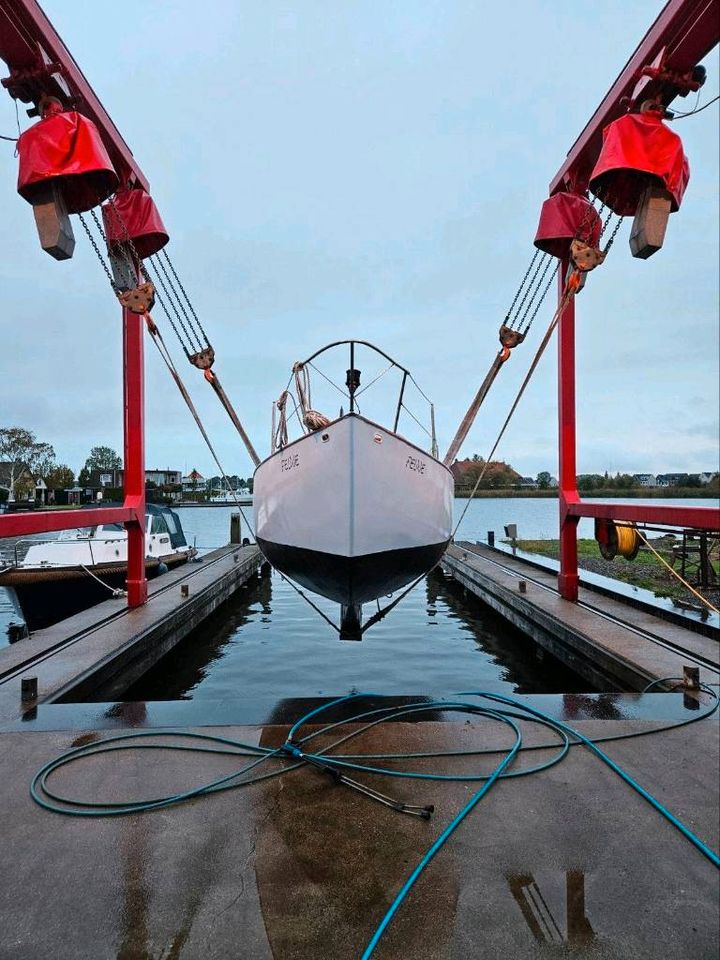 Klassische Stahl Segelyacht, Baron von Hoevel S-Spant in Nödike